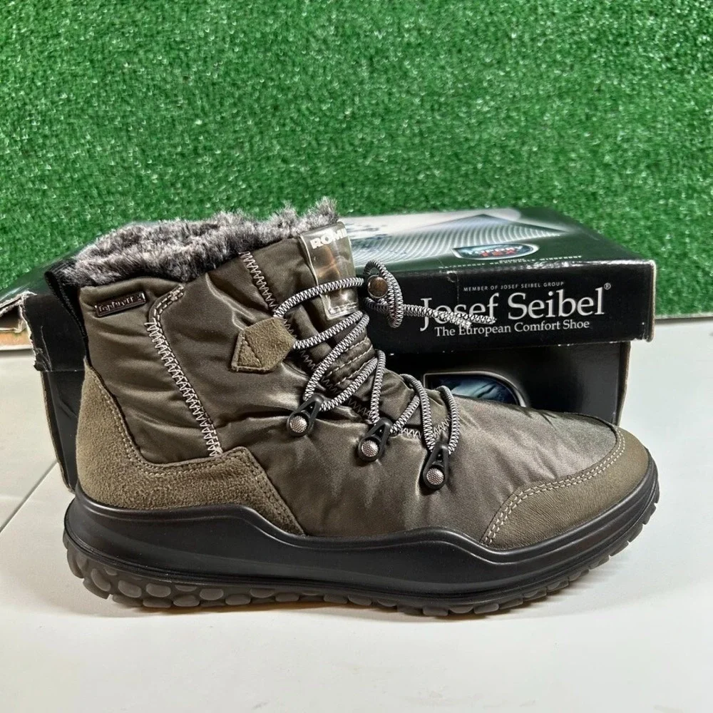 Romika Marla Waterproof Boots TopDry Tex Ankle Booties Green Womens 6.5 / 37 EU